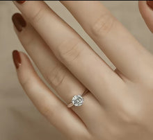 Load image into Gallery viewer, FOREVER AND EVER- 2 carat Round Solitaire Moissanite S925
