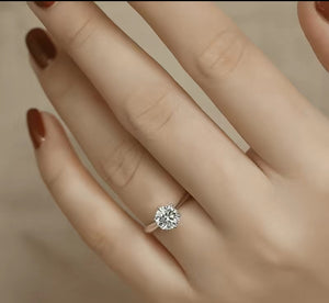 FOREVER AND EVER- 2 carat Round Solitaire Moissanite S925
