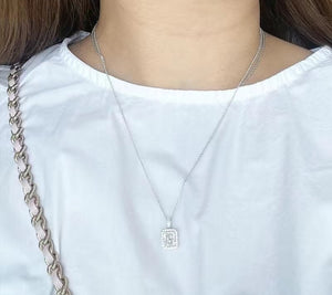 Summer Breeze- Zircon Pendant Necklace 925 Silver Plated