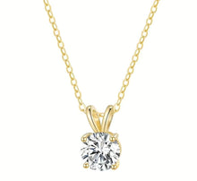 Load image into Gallery viewer, SOLITAIRE- Stainless Steel/Gold Zircon Pendant
