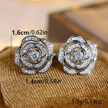 Load image into Gallery viewer, GARDEN APPEAL- Zircon Floral Post Studs
