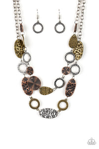 Trippin' On Texture- Multi Necklace And Earrings