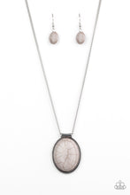 Cargar imagen en el visor de la galería, Southwest Showdown-  Gray And Silver Necklace And Earrings
