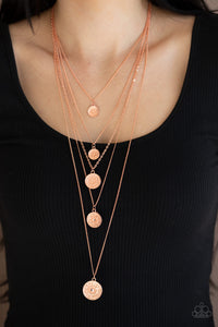Medallion Marvel- Copper Necklace And Earrings