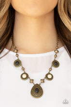 Cargar imagen en el visor de la galería, Mayan Magic- Multi Brass  Necklace And Earrings
