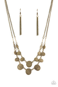 Pebble Me Pretty- Brass Necklace And Earrings