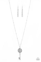 Load image into Gallery viewer, Key Keepsake- Silver/ Hematite Necklace And Earrings
