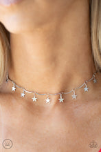 Load image into Gallery viewer, Little Miss Americana- Silver Choker And Earrings
