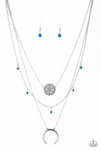 Cargar imagen en el visor de la galería, Lunar Lotus- Blue Necklace And Earrings
