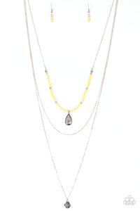 Mild Wild- Yellow Necklace And Earrings