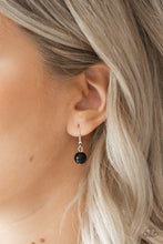 Load image into Gallery viewer, The Big-Leaguer- Black And Silver Necklace And Earrings
