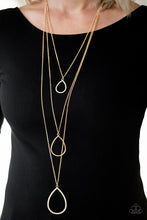 Load image into Gallery viewer, Make The World Sparkle- Gold Long Necklace And Earrings
