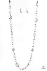 Only For Special Occasions- Silver Pearly Beads Necklace And Earrings