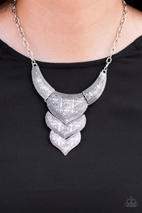 Texas Temptress- Silver Necklace And Earrings