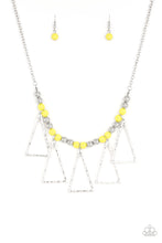 Cargar imagen en el visor de la galería, Terra Nouveau- (Yellow And Silver) Necklace And Earring Set
