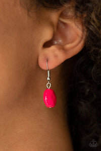 Radiant Reflections - Pink Necklace And Earrings