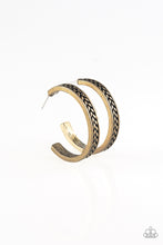 Load image into Gallery viewer, Rugged Retro- Brass Hoops
