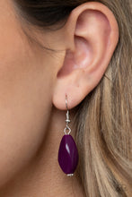 Load image into Gallery viewer, Palm Beach Beauty- Purple Necklace And Earrings
