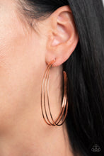 Load image into Gallery viewer, Rimmed Radiance- Copper Hoops
