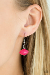 Runaway Rebel- Pink Necklace And Earrings