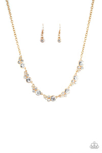 Social Luster- Gold (Bling) Necklace And Earrings