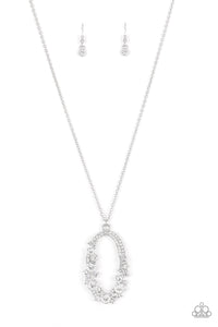 Spotlight Social- Silver/Bling Necklace And Earrings