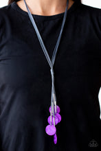 Cargar imagen en el visor de la galería, Tidal Tassels-Purple Necklace And Earrings
