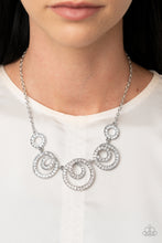 Load image into Gallery viewer, Total Head Turner- Silver/ Bling Necklace And Earrings
