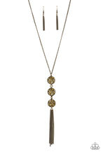Load image into Gallery viewer, Tripple Shimmer- Brass and Aurum Necklace And Earrings
