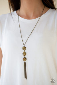 Tripple Shimmer- Brass and Aurum Necklace And Earrings
