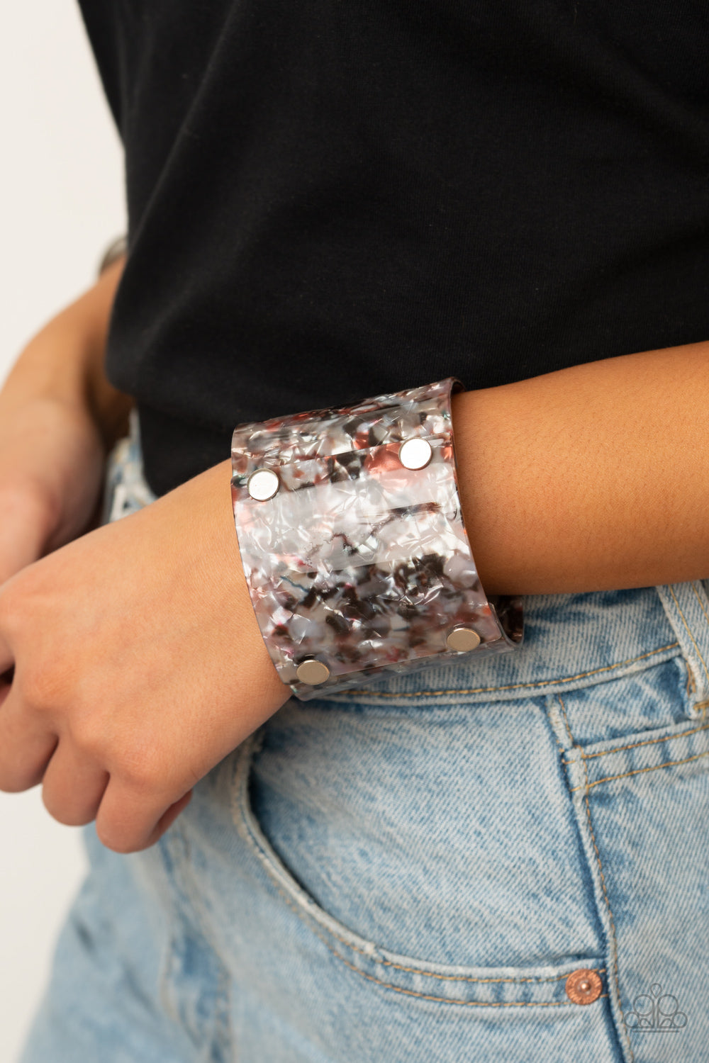 What Are You Waiting Faux- Multi Acrylic Cuff