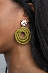 Whimsically Wicker- Green Clip-On